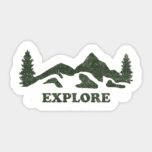 mountains explorer Sticker by teemarket